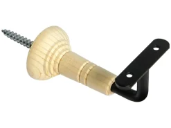 Handlaufkonsole Schwarz mit Fichtenrosette 2 Stück