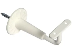 Handlaufkonsole Weiß mit Kunststoffrosette 2 Stück