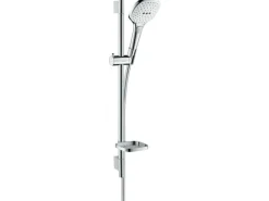 Hansgrohe Brauseset Raindance Select E 120 3jet mit Brausestange 65cm Weiß-Chrom