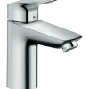 Hansgrohe Einhebel-Waschtischarmatur Logis 100 LowFlow mit Zugstangen-Ablaufgar.
