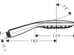 Hansgrohe Handbrause Raindance Select E 150 3jet mit 3 Strahlarten Weiß-Chrom