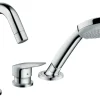 Hansgrohe 3-Loch Einhebel-Wannenarmatur Logis mit Secuflex Chrom