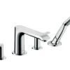 Hansgrohe 4-Loch Wannenrandarmatur Metris Chrom