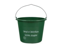 Haus- und Garteneimer 12 l Grün "Unkraut an Selbstpflücker, kostenlos abzugeben"