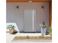 Haustür Thermospace Neapel Prime 100 cm x 210 cm Grau Anschlag R