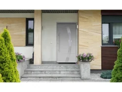 Haustür Thermospace Prag Prime 110 cm x 210 cm Grau Anschlag L