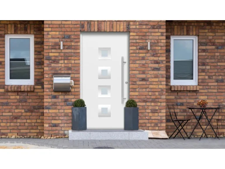 Haustür Thermospace Wien Prime 110 cm x 210 cm Weiß Anschlag R