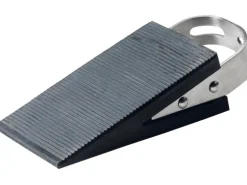 Hettich Türkeil Gummi Schwarz mit Edelstahl-Griff