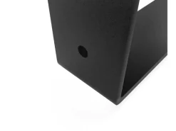 HEVVA Regalwinkel FREIBERG 10 cm Tief 2er Set Schwarz