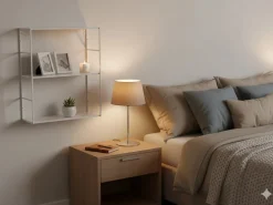 Hängeregal aus Metall 60 cm x 60 cm x 20 cm Weiss matt