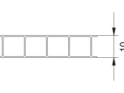 Hohlkammerplatte 10 mm Transparent 200 cm x 105 cm