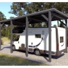Holzbrüder Camping-Carport Ralf 28m² Anthrazitgrau-Dunkelgrau