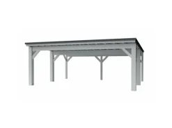 Holzbrüder Carport Ralf 42 250 kg/m² Reinweiß-Dunkelgrau