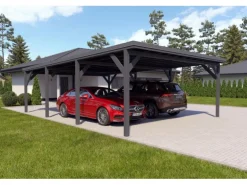 Holzbrüder Carport Ralf 52m² Anthrazitgrau-Dunkelgrau