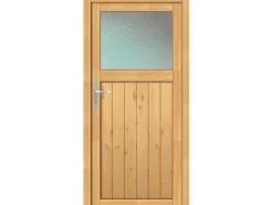 Holz-Nebeneingangstür NET 501-88 Fichte Natur 88 cm x 200 cm Anschlag Links