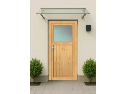 Holz-Nebeneingangstür NET 501-88 Fichte Natur 88 cm x 200 cm Anschlag Links
