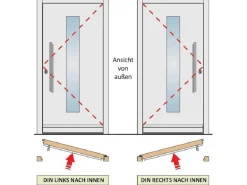 Holz-Nebeneingangstür NET 501 Fichte Natur 98 cm x 200 cm Anschlag Rechts