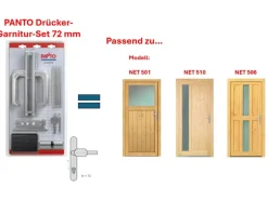 Holz-Nebeneingangstür NET 501 Fichte Natur 98 cm x 200 cm Anschlag Rechts