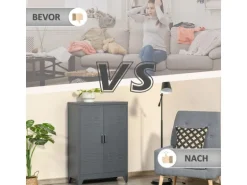 HOMCOM Aktenschrank Metall 75L x 33B x 110H cm Grau