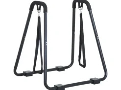 HOMCOM Dipstation Dip Ständer Barren Dips Stahl Schwarz 90 x 81 x 92,5cm