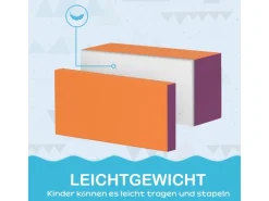 HOMCOM Schaumstoff Bausteine Kinder Softbausteine für Kleinkinder 1-3 Jahre