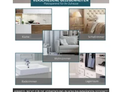 HOMCOM Schiebetüren-Beschlagsatz Kohlenstoffstahl 200L x 4B x 1H cm Schwarz