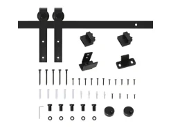 HOMCOM Schiebetürsystem für Holzschiebetür 183 x 0,6 x 18 cm