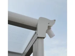 Home Deluxe Terrassenüberdachung Solis Alu 618 x 303 x 226 / 278 cm Weiß