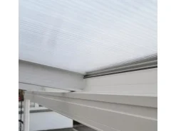 Home Deluxe Terrassenüberdachung Solis Alu 618 x 303 x 226 / 278 cm Weiß