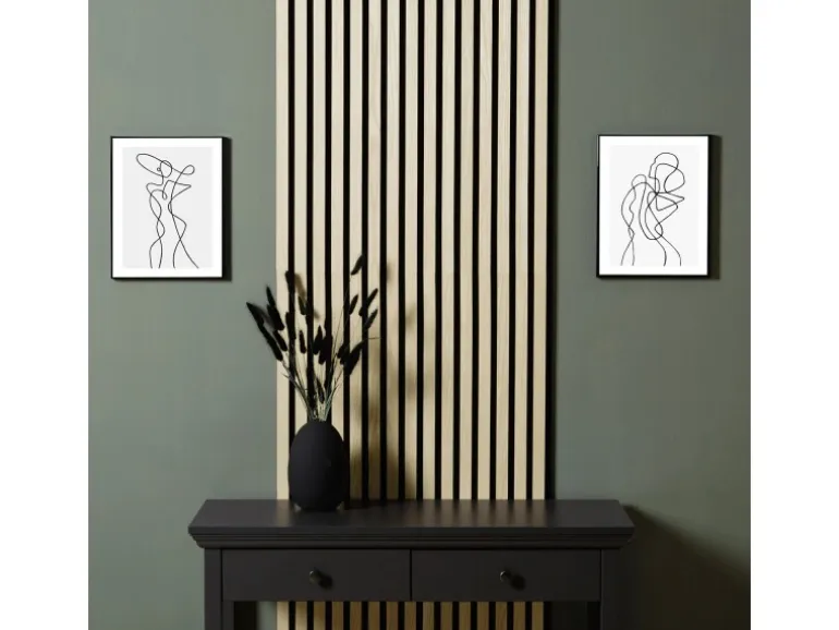 Homestyle4u Akustikpaneel Holz Creme 60x60 cm Wandpaneele 2701