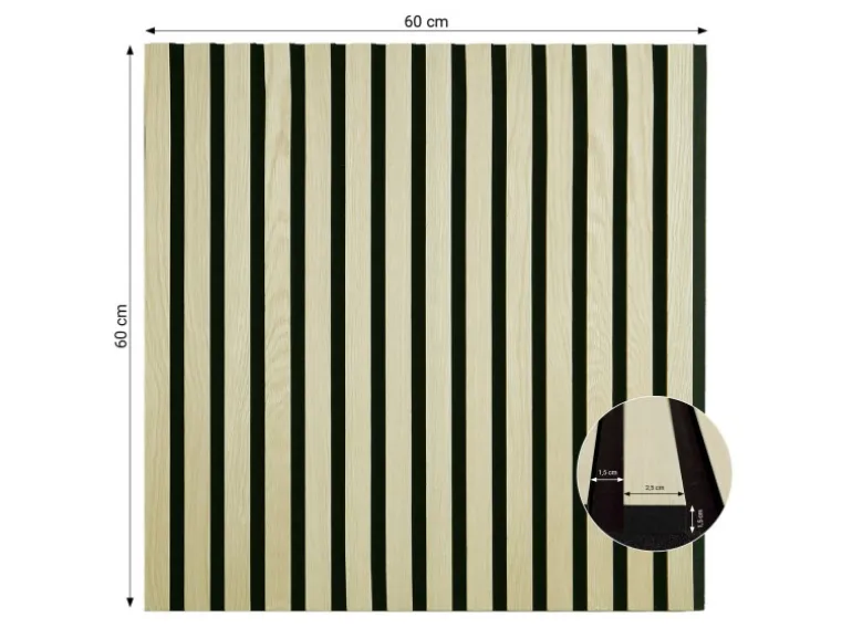 Homestyle4u Akustikpaneel Holz Creme 60x60 cm Wandpaneele 2701