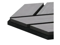 Homestyle4u Akustikpaneele 30 x 26 cm 20 Stück Grau Hexagon Wandpaneele Holz