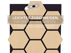 Homestyle4u Akustikpaneele 8 Wandpaneele Holz Hexagon 76 x 62 cm Stück Natur