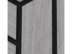 Homestyle4u Akustikpaneele 30 x 26 cm 16 Stück Grau Hexagon Wandpaneele Holz