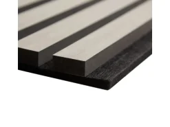 Homestyle4u Akustikpaneele Holz Grau 60x60 cm 4er Set Wandpaneele Paneele 2662