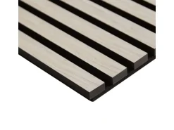 Homestyle4u Akustikpaneele Holz Grau 60x60 cm 4er Set Wandpaneele Paneele 2662