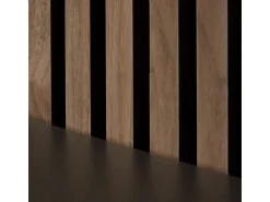 Homestyle4u Akustikpaneele 60x60 2er Set Holz Braun Wallnuss Wandpaneele