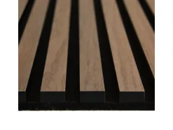 Homestyle4u Akustikpaneele 60x60 2er Set Holz Braun Wallnuss Wandpaneele