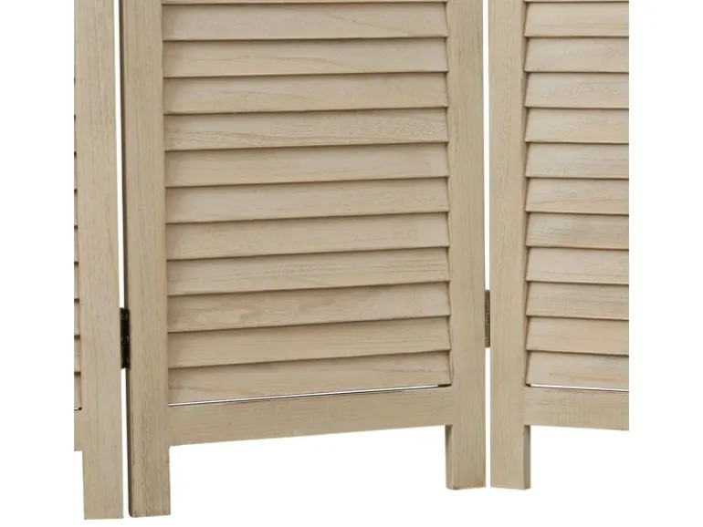 Homestyle4u 3-tlg. Paravent in Braun 120x170 cm 2042