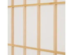 Homestyle4u 4-tlg. Paravent in Braun 176x175 cm 75