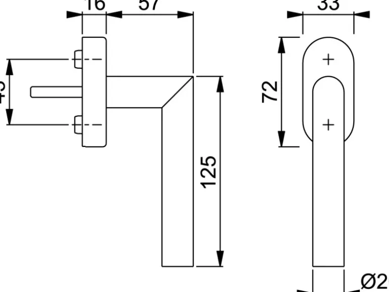 Hoppe Fenstergriff Amsterdam Edelstahl Matt