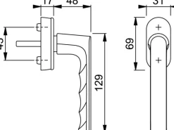 Hoppe Fenstergriff Hamburg Verkehrsweiß