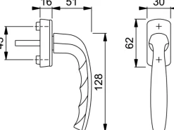 Hoppe Fenstergriff New York Alu Natur