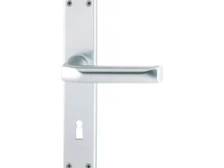 Hoppe Langschild-Garnitur London BB 37 mm - 47 mm Alu Natur