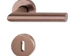 Hoppe Rosetten-Garnitur Amsterdam Edelstahl Kupferfarben satiniert