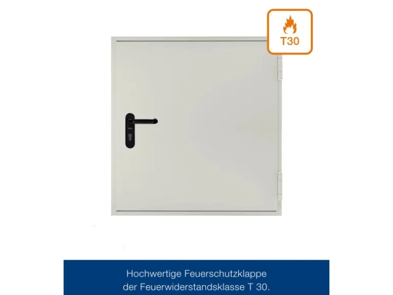 Hörmann Brandschutzklappe T30 H8-5 Grauweiß 875 mm x 875 mm DIN L u. R