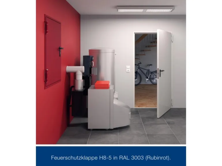 Hörmann Brandschutzklappe T30 H8-5 Grauweiß 875 mm x 875 mm DIN L u. R