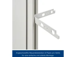 Hörmann Feuerschutz-Tür T 30-H8-5, 100 cm x 200 cm x 4,5 cm Grauweiß