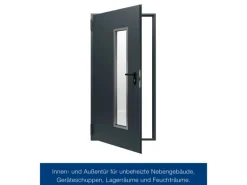 Hörmann Mehrzweck-/Kellertür H8-5 LA (Glas) RAL 7016 Links/Rechts 87,5 x 200 cm