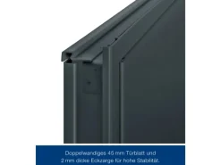 Hörmann Mehrzweck-/Kellertür H8-5 LA (Glas) RAL 7016 Links/Rechts 87,5 x 200 cm